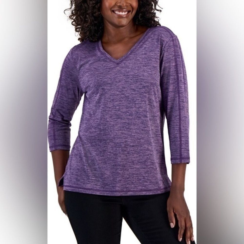 Karen Scott Women's 3/4 Sleeve Blouse, Size XS - NWT - Purple​